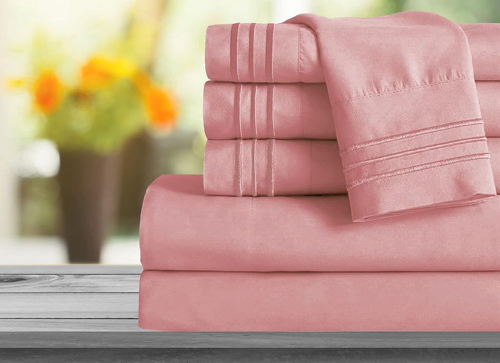 MocassiLuxuryBedding Mocassi Bed Sheet Set - Luxury Hotel 1800 Premier Bedding Sheets & Pillowcases - Ultra Soft Breathable & Cooling Bed S…