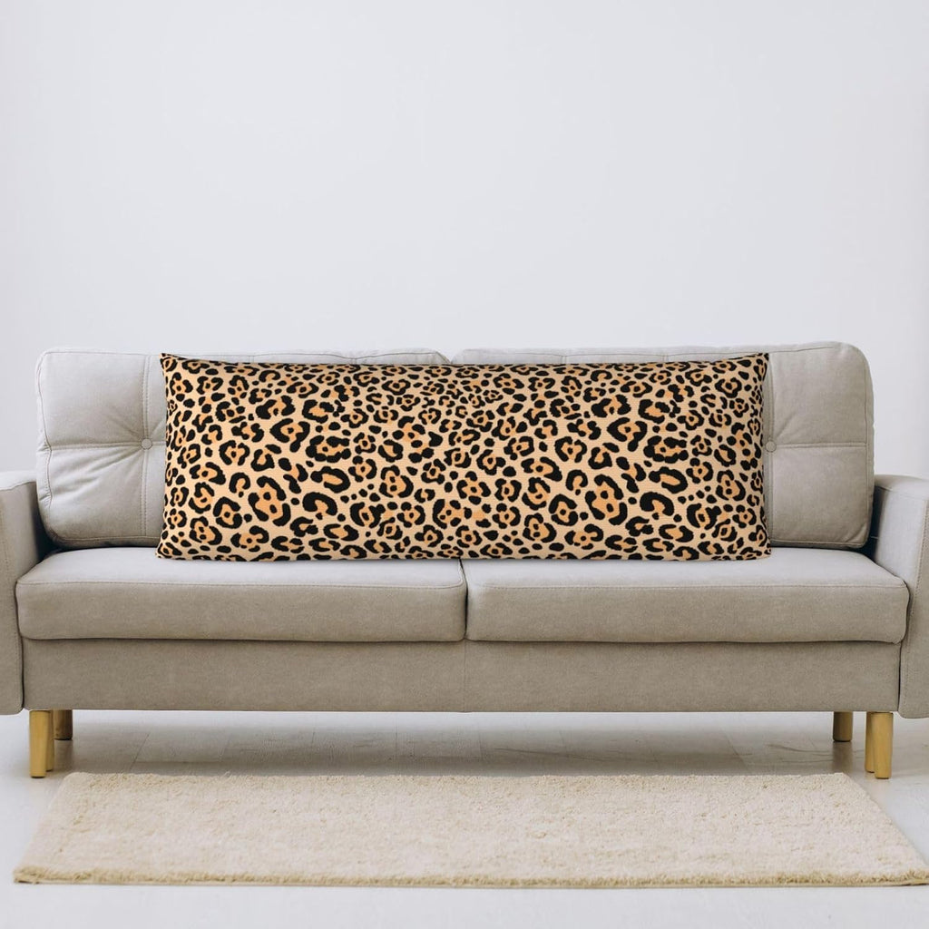 Sovvin Animal Leopard Print Body Pillow Cover Long Pillow Case with Zipper Decorative Soft Cushion Bedding Pillowcase for Couch Bedr…
