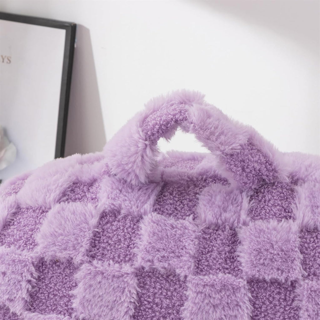 Aimuan Reading Pillow Checkered Bed Rest Wedge Backrest Checkerboard Pillow with Arms Back Support for Sitting Up in Bed Cushion Incline…
