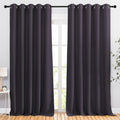 Nicetown Blackout Curtains for Girls Room - Thermal Insulated Solid Grommet Room Darkening Curtains/Panels/Drape for Bedroom (Greyish Purpl…