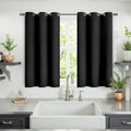 YoungsTex Short Blackout Curtains 40 Inch Length for Bedroom - Black Kitchen Window Drapes with Grommet Thermal Insulated Privacy for Bathr…