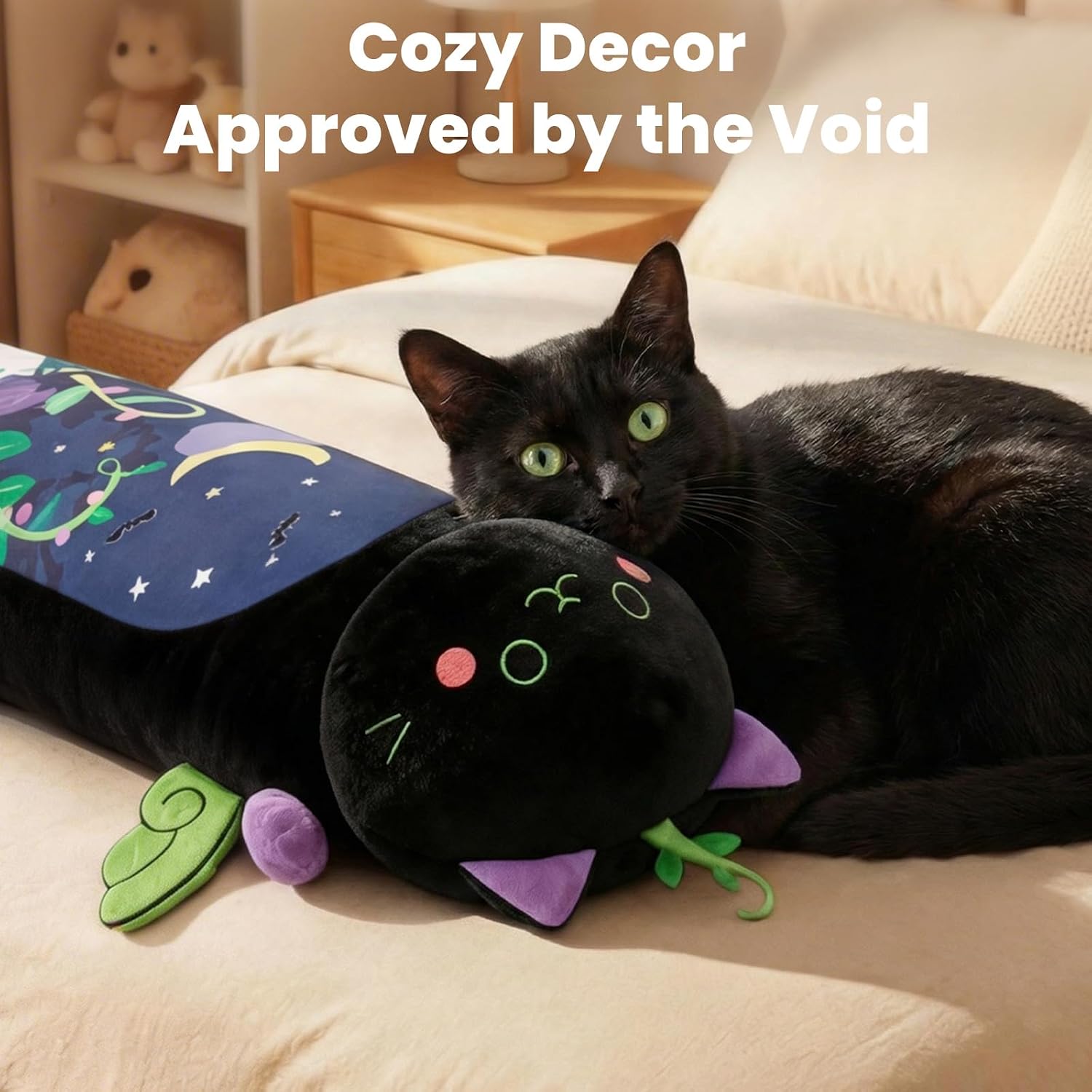 Mewaii Long Cat Plush 5 Sizes, 120% Extra Filling Giant Plushness Kids Body Pillow, Kawaii Cute Black Cat Stuffed Animals Plushies, Big…