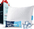 Qutool Cooling Pillow for Sleeping, CertiPUR-US Shredded Memory Foam King Pillow Set of 1, Cool Pillow for Hot Sleepers Adjustable Firm Pil…