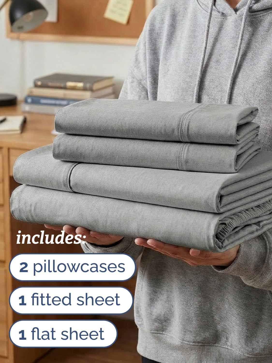 Twin XL 4 Piece Sheet Set - Comfy, Breathable & Cooling - Soft Hotel Luxury Bedding for Women, Men, Kids, Teens & Children - 1 Flat & 1…