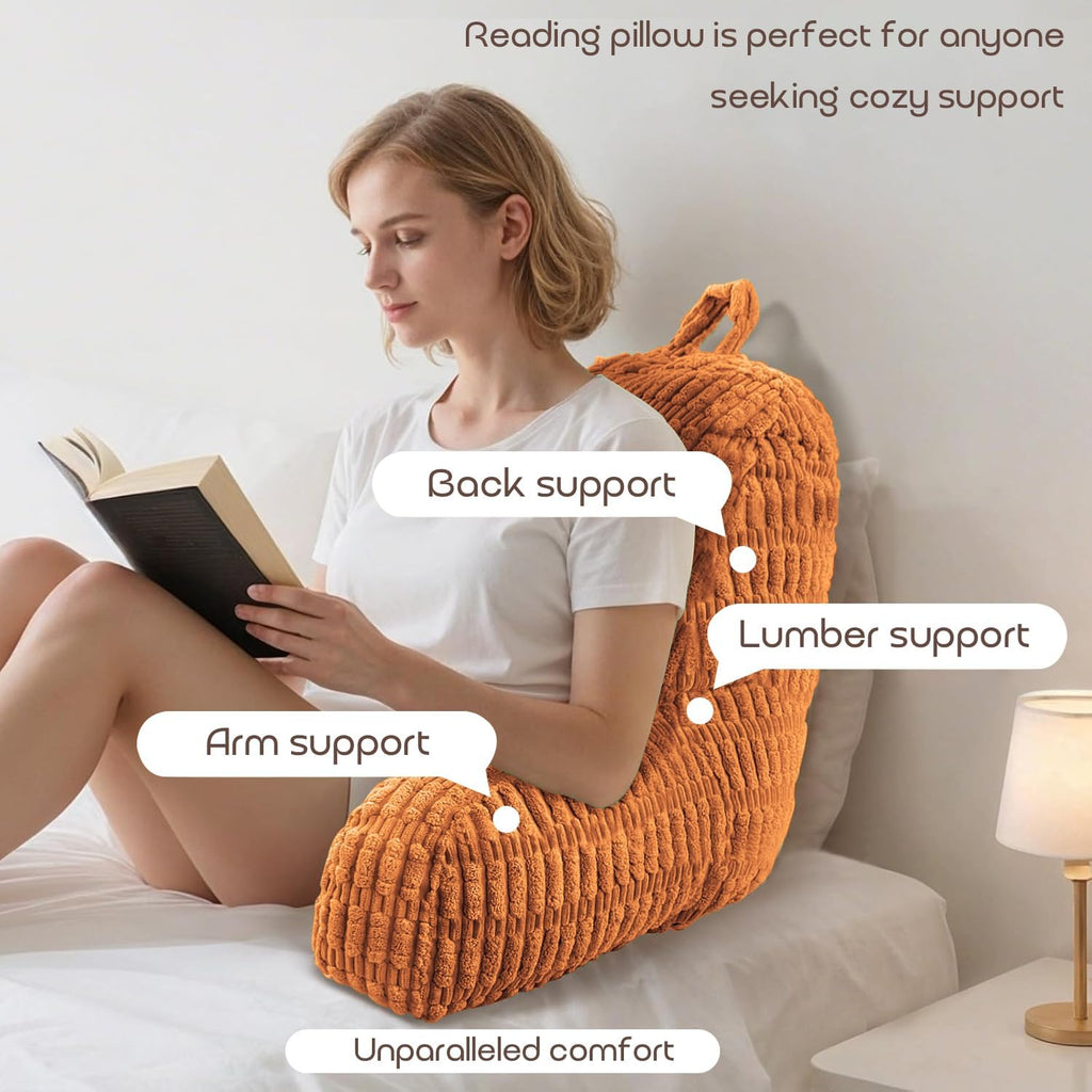 MIJIMO Reading Pillows for Sitting in Bed Adult, Back Rest Pillow for Sitting Up in Bed and Couch, Back Support Chair Pillow Support…