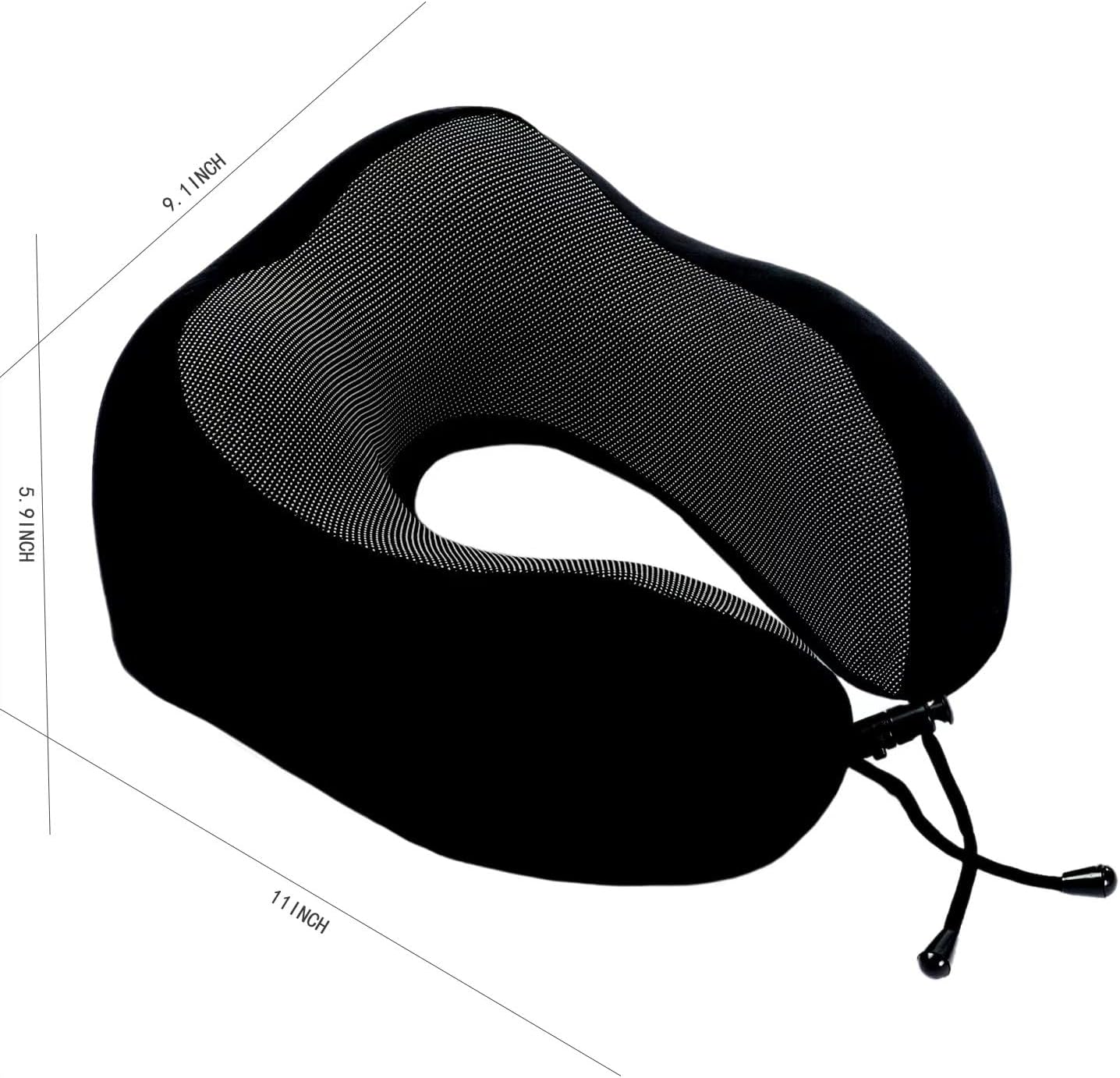 Makimoo Memory Foam Travel Pillow, Neck Pillow with 360-Degree Head Support, Comfortable Ideal for Sleeping on Airplane, Car, Train, Bus an…