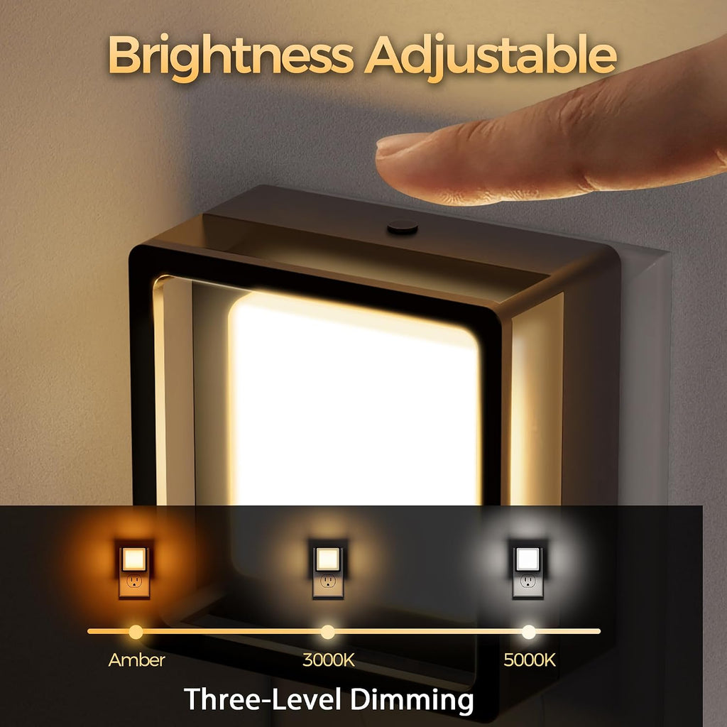 DORESshop LED Night Light, Night Lights Plug Into Wall [4 Pack] with Dusk-to-Dawn Sensor, Dimmable Nightlights, Adjustable Brightness for…