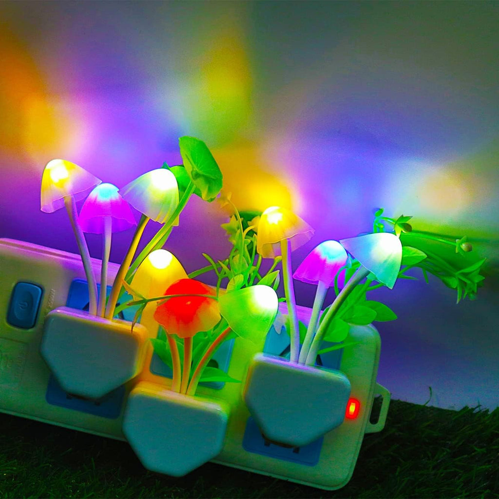 AUSAYE Sensor Night Light Plug in Mushroom Light LED Color Changing Nightlights for Kids, Adults, Bedroom, Bathroom, Hallway, Stairs…