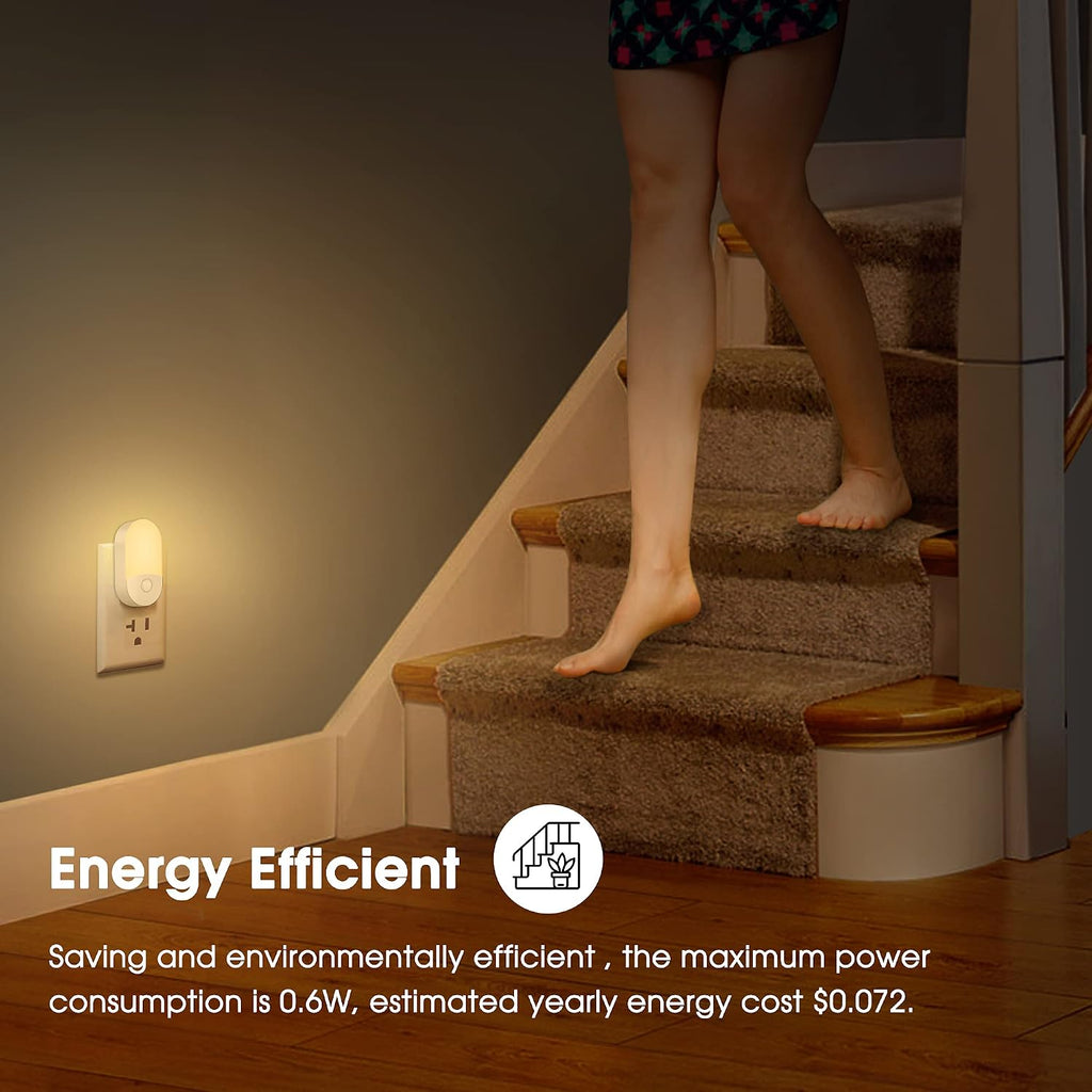 L LOHAS LED Night Lights Plug into Wall, [2 Pack] LED Dimmable Night Light with Light Sensors, 30/60LM Adjustable Brightness Nightlights…