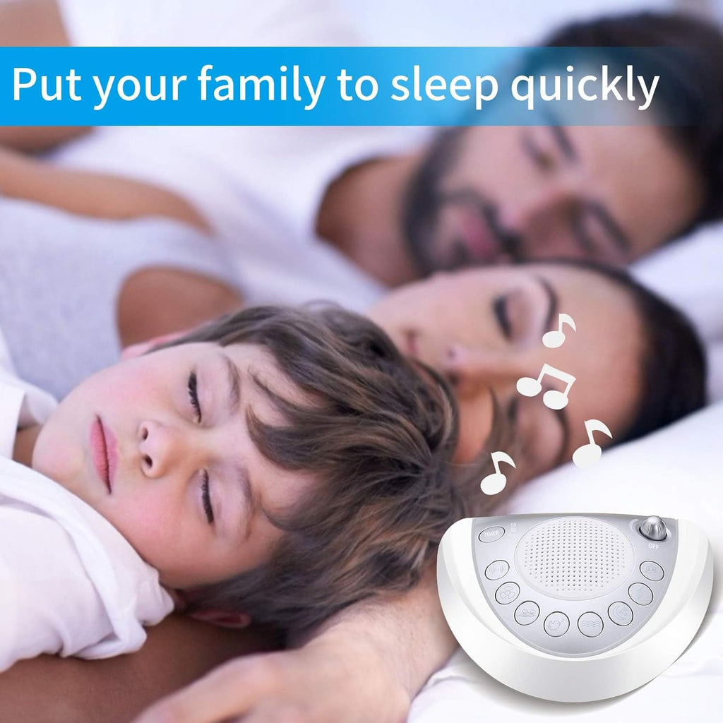 Raynic White Noise Machine, Battery Powered Sound Machine, Portable Sleep Machine with 24 Natural Soothing Sounds, Timer, USB Port…
