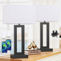 Seealle 22" Tall Living Room Lamps for Night Stands - Touch Bedside Lamp with USB C+A, 3 Way Dimmable Bedroom Lamps for End Tables Set of…
