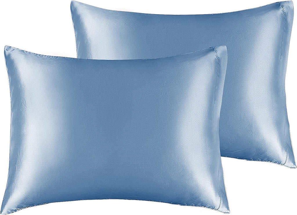 Bedelite Satin Pillowcase for Hair and Skin, Super Soft and Cooling Similar to Silk Pillow Cases 2 Pack with Envelope Closure, Gift for Wom…