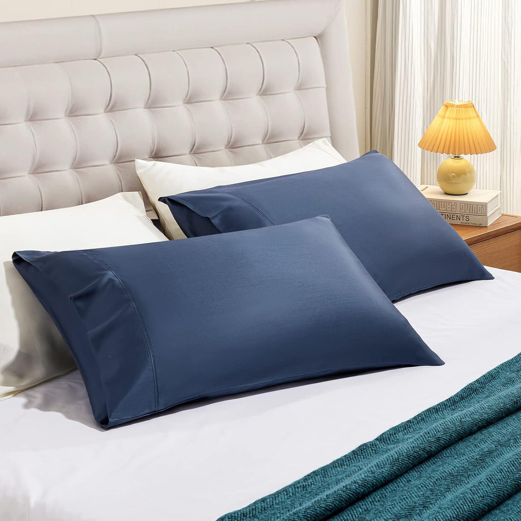 Stnomyhome 100% Eucalyptus Tencel Lyocell Cooling Pillowcase Set of 2, Moisture Wicking, Temperature Regulating, Soft &Smooth Sateen Pillow…