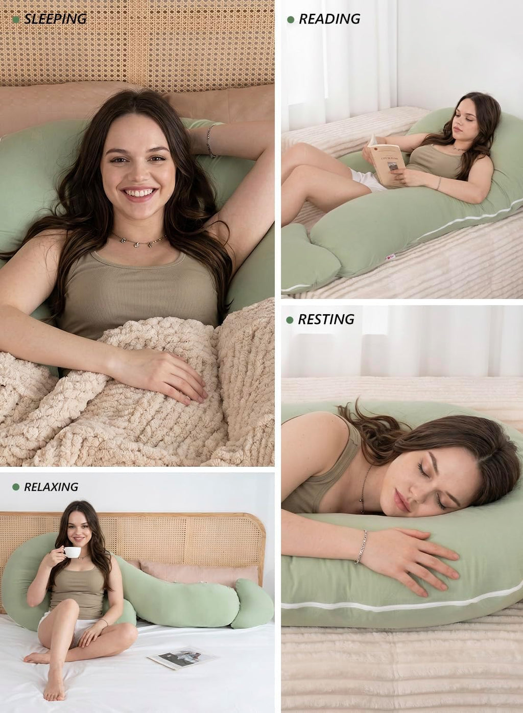 Meiz Question Mark Body Pillow for Adults & Couples - Rayon Cover Derived from Bamboo, Full Body Support for Side Sleepers, Back & Pregnanc…