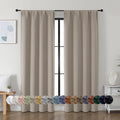 Simplebrand Ava Stone Blackout Curtains for Bedroom, 72 Inch Length, 2 Panels Set, Privacy Thermal Insulated Rod Pocket Curtains for Patio,…
