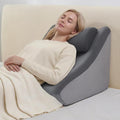 Vekkia 21” Extra-Wide Back Pillow with Adjustable Headrest – 2 in 1 Ergonomic Dual-Layer Wedge Backrest for Sitting or Reclining – Adults…