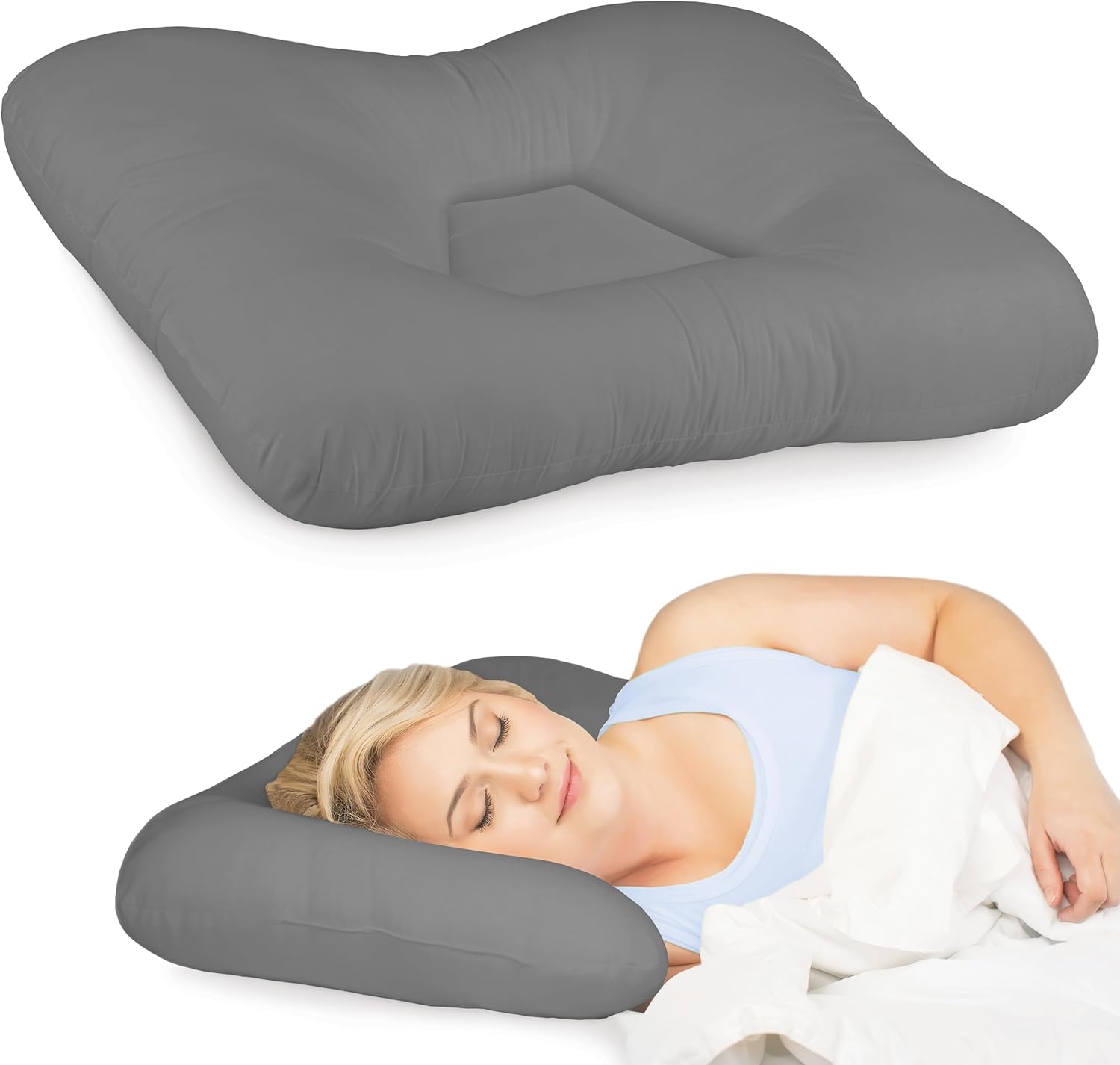 CoreProducts Core Products Tri-Core Cervical Support Pillow – Gentle (Medium Firmness) Orthopedic Neck Pillow for, Back and Side Sleepers…