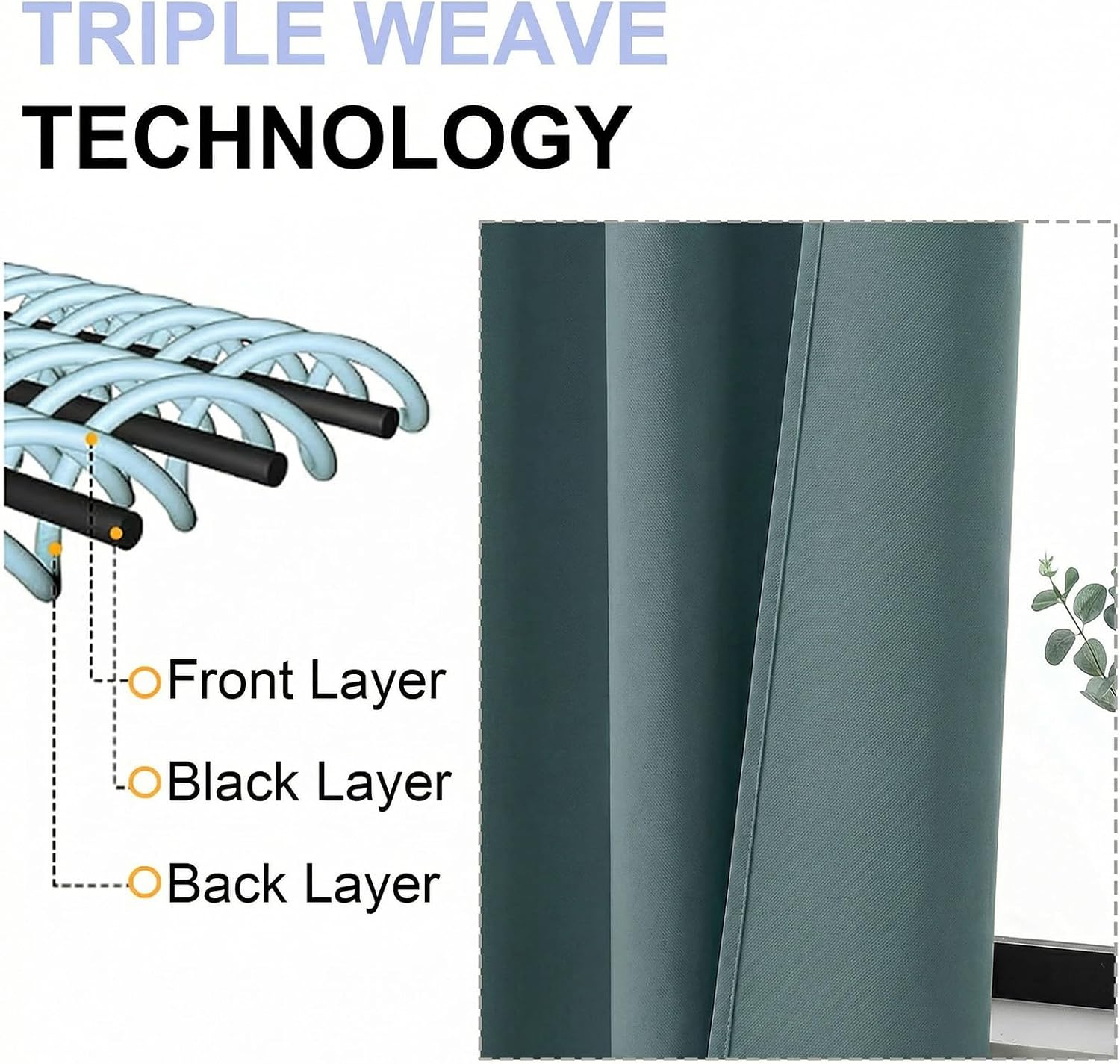 Simplebrand Ava Dark Green Blackout Curtains for Bedroom 84 Inch Length 2 Panels Set, Solid Thermal Insulated Privacy Nursery Window Treatm…