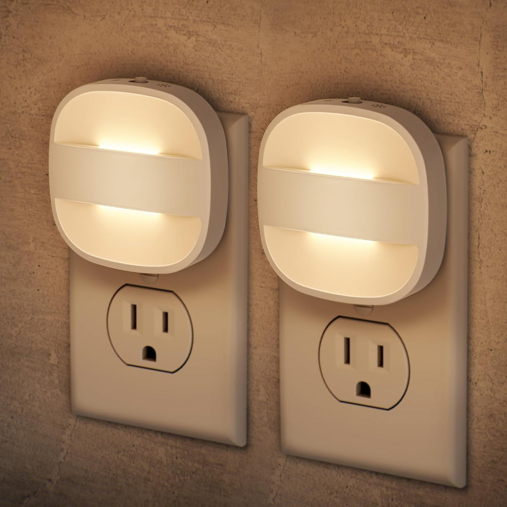 Briignite LED Night Lights Plug Into Wall,2 Packs Plug in Night Light with Dusk to Dawn Sensor, Foldable Plug Nightlight Adjustable…