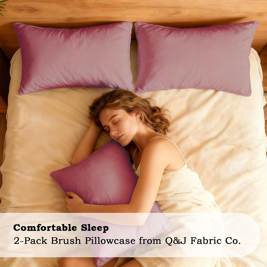 QJFabricCO Q&J Fabric Co. Body Pillow Pillowcase Set of 2, Brushed Microfiber 20x54 Pillow Cases, Soft, Wrinkle-Free, Fade-Resistant, Pillow…