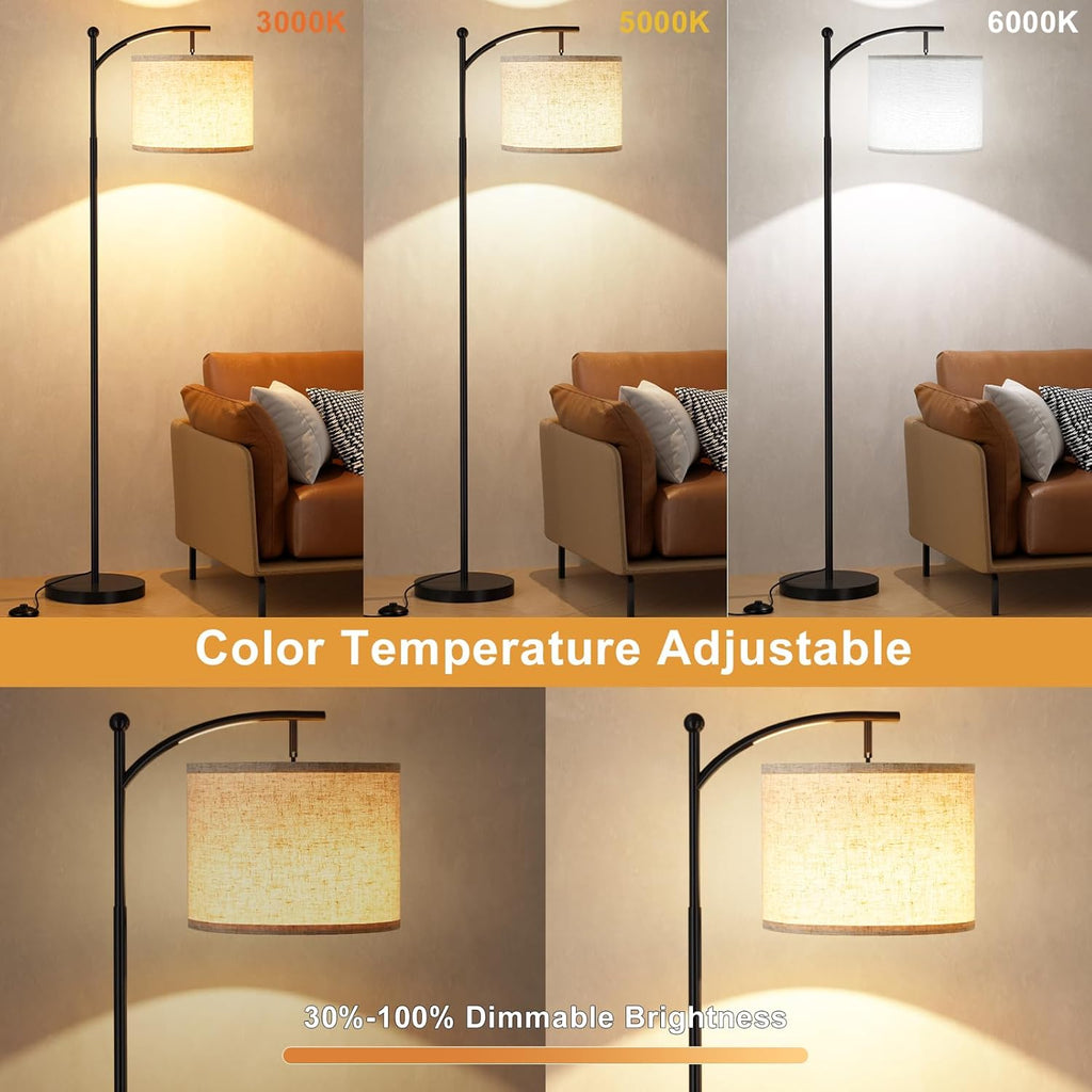 Ambimall 60" Floor Lamp with Remote Control and Stepless Dimmable Bulb, Colors Temperature & Brightness Adjustable, Modern Floor Lamps…