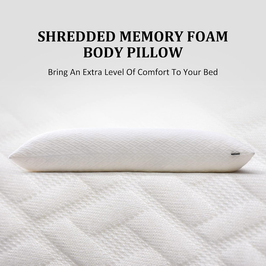 BasicBeyond Basic Beyond Memory Foam Pillows - Long Body Pillows for Adults, 20x54, Side & Back Sleepers 1 Count