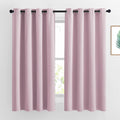 Nicetown Blackout Curtains for Girls Room - Thermal Insulated Solid Grommet Room Darkening Panels/Drapes for Girl's Bedroom (Lavender Pink=…