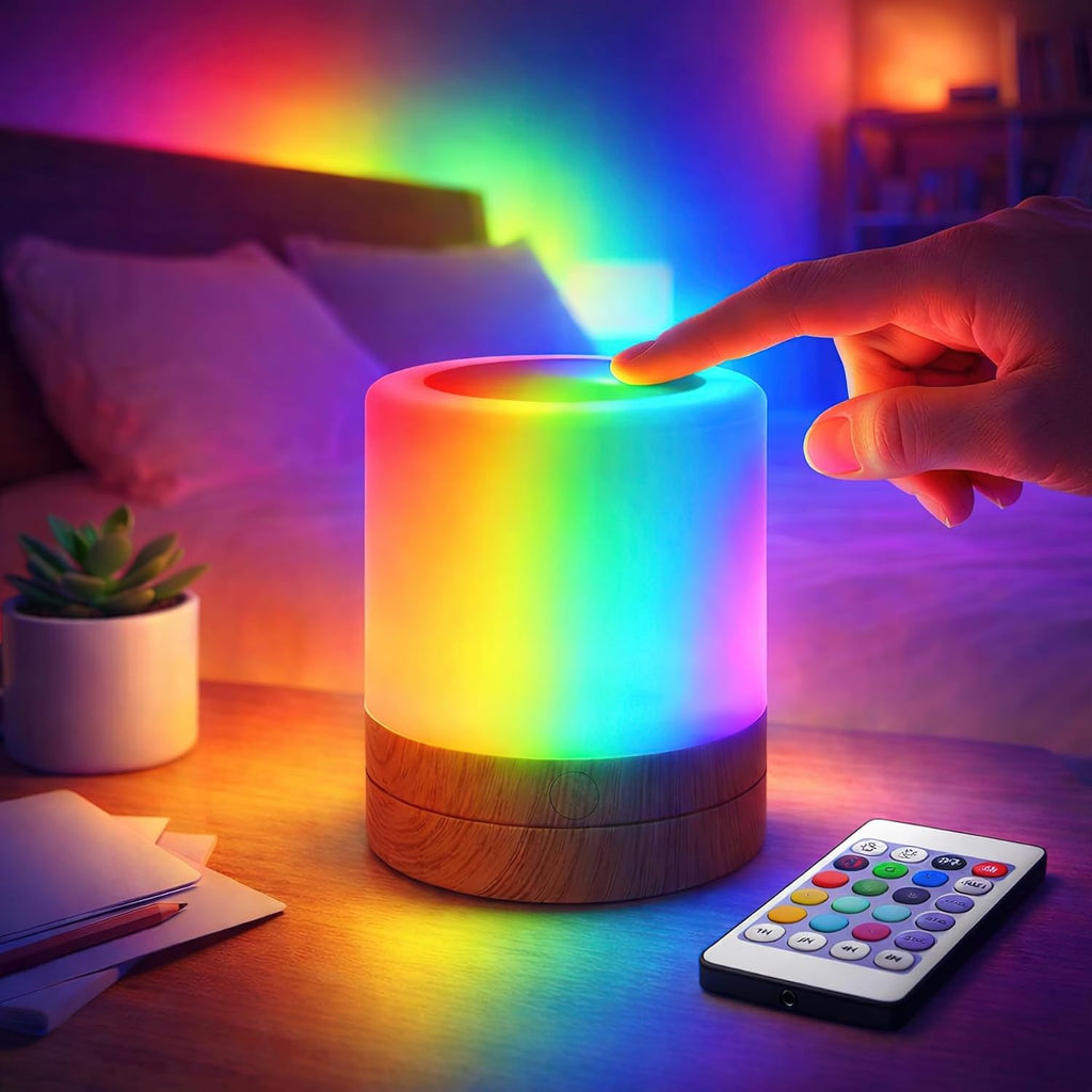 Dimmable Baby Night Light: Eye-Caring Soft Warm White LED Touch Lamp | USB Rechargeable Portable Bedside for Nursery Kids Room Bedroom…
