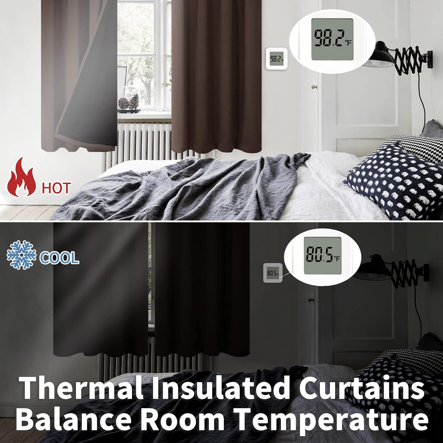 BGment 100% Blackout Curtains for Bedroom with Black Liner, Double Layer Full Room Darkening Thermal Insulated and Noise Reducing Rod…