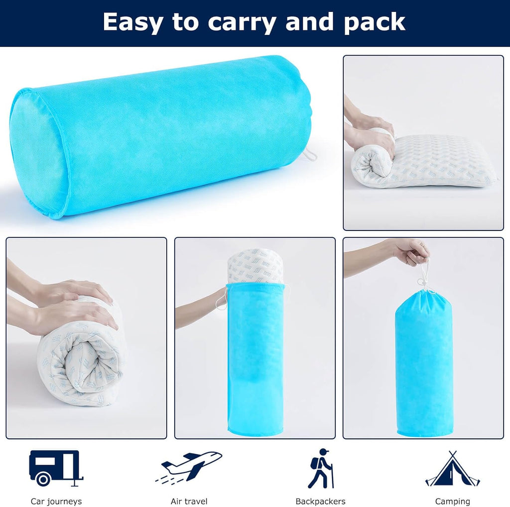 slybearsleepbetter Ultra Thin Pillow 2.75" cooling Memory Foam Pillows for Stomach Sleeping, Gel Infused Pillows for Side Back Stomach…