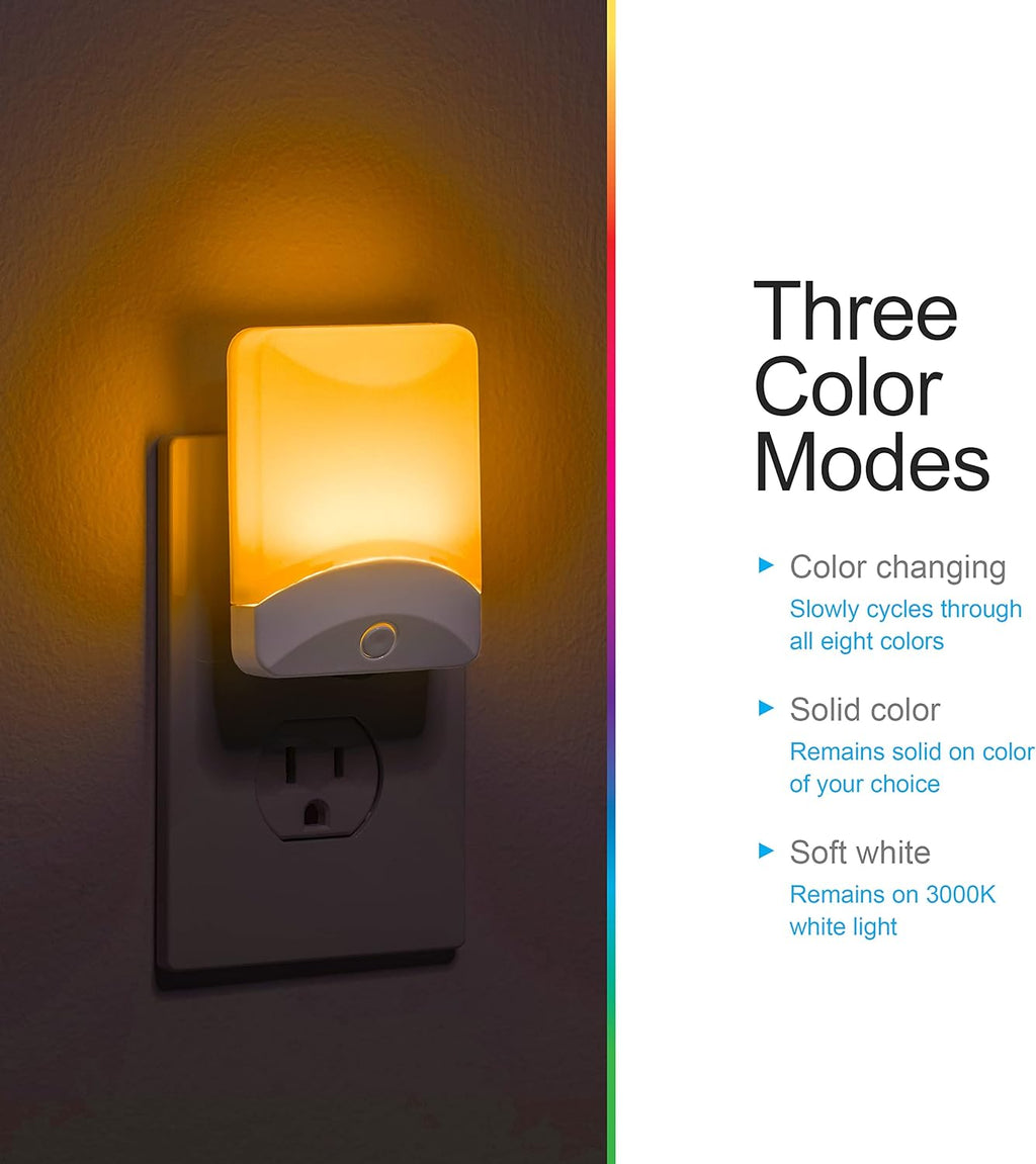 GE Color Changing LED Night Light for Kids, Dusk to Dawn Sensor, Home Decor Apartment Essentials, Wall Lights for Bedroom, Ambient…
