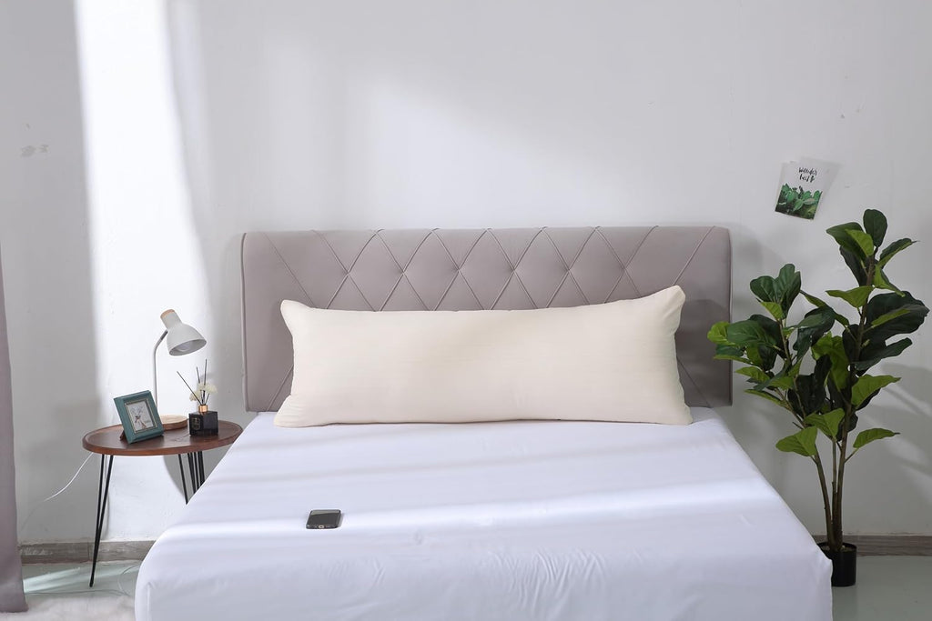 EVOLIVE Ultra Soft Microfiber Body Pillow Cover/Pillowcases 21"x54" with Hidden Zipper Closure (Ivory, 21"x54" Body Pillow Cover)