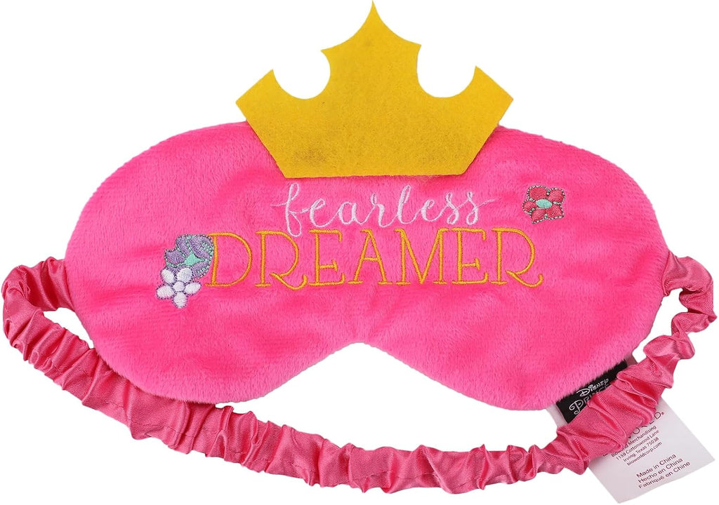 Bioworld Disney Princess 3-Piece Neck Pillow Travel Set with Eye Mask & Luggage Tag plastic Pink