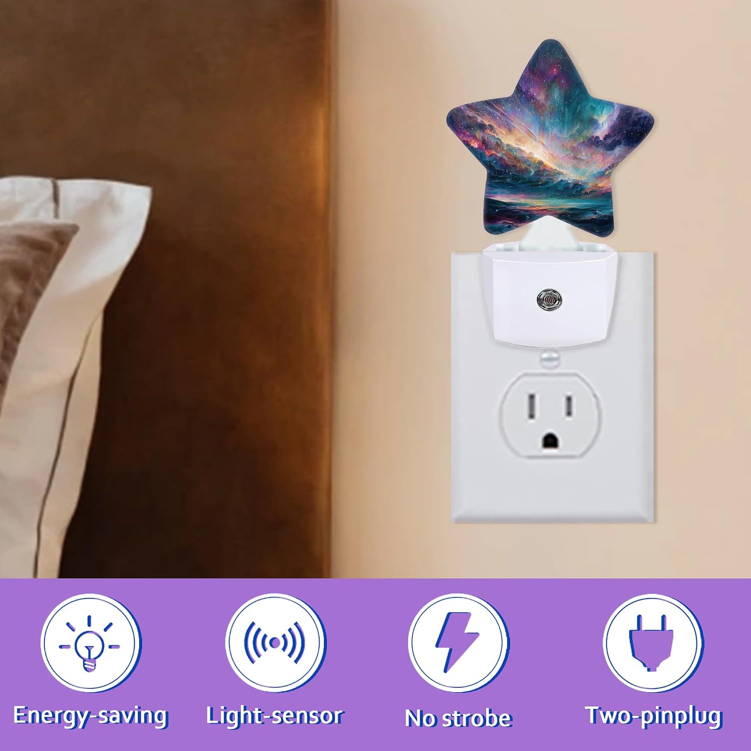 Dreamy Polar Lights Night Light for Kids, Abstract Night Lights Plug Into Wall, Lightweight Dusk to Dawn Light Sensor Warm Nightlights for…