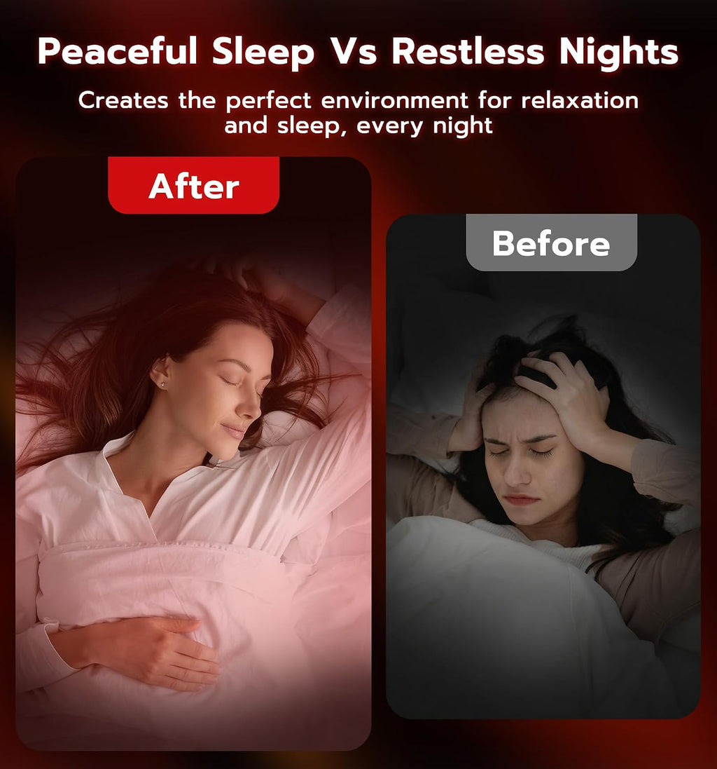 AnwellerSmart Anweller Smart Red Light relaxation Sleep Device White Noise Sound Machine with 5-Level Red Night Light (620–690nm) 32…