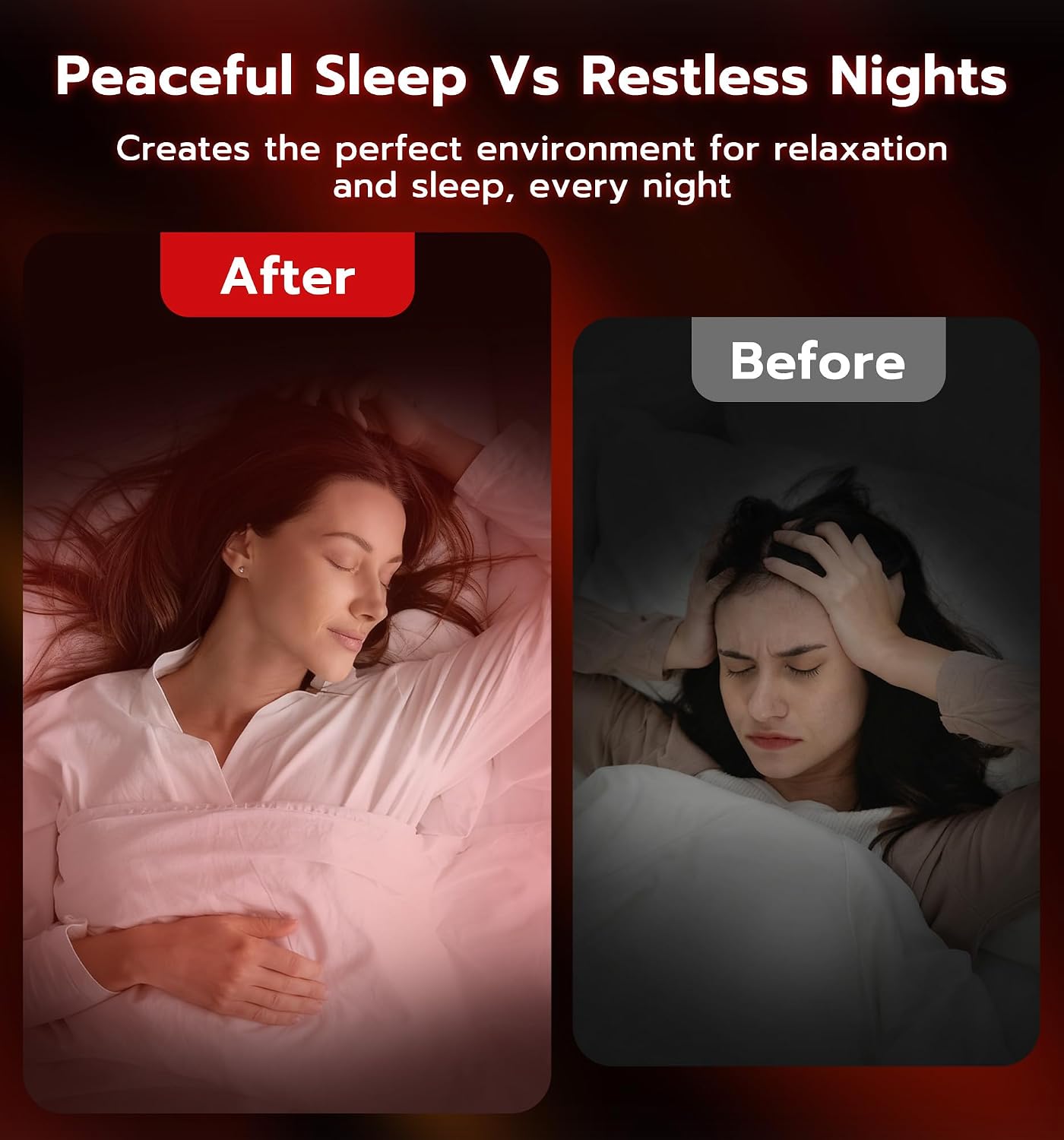 AnwellerSmart Anweller Smart Red Light relaxation Sleep Device White Noise Sound Machine with 5-Level Red Night Light (620–690nm) 32…