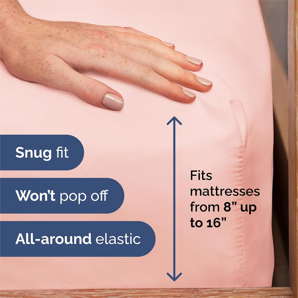 King Size 4 Piece Sheet Set - Comfy Breathable & Cooling Sheets - Hotel Luxury Bed Sheets for Women & Men - Deep Pockets, Easy-Fit, Extra…