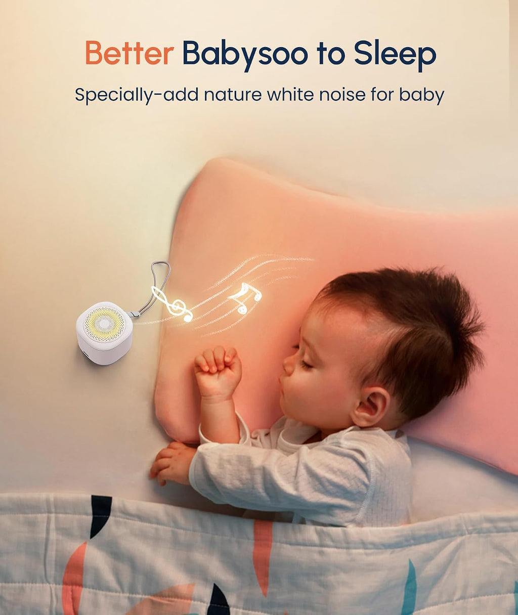 Mini Portable Sounds Machine with 20 Sounds White Noise, Sleeping Sounds Machine 15/30/60min Timer for Travel, Lunch Break, Baby Lullaby…