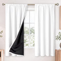 BGment White Blackout Curtains for Bedroom 63 Inch Long - Thermal Insulated Black Out Curtains Room Darkening Soundproof Rod Pocket…