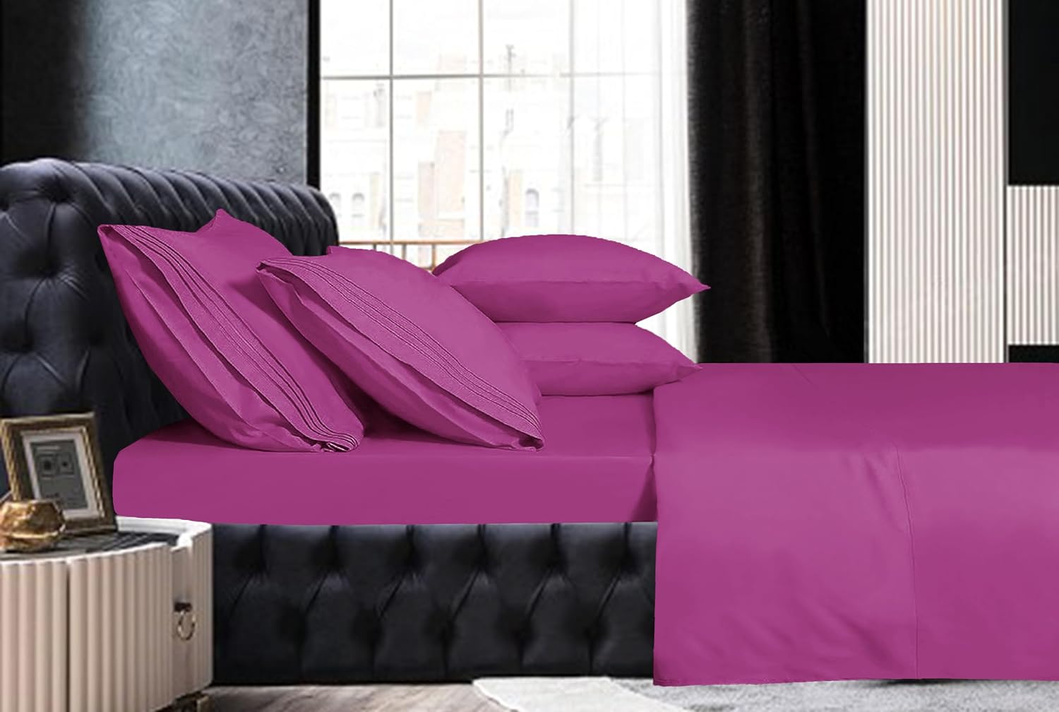 MocassiLuxuryBedding Mocassi King Sheet Set - Luxury Hotel 1800 Premier Bedding Sheets & Pillowcases - Ultra Soft Breathable & Cooling Bed…