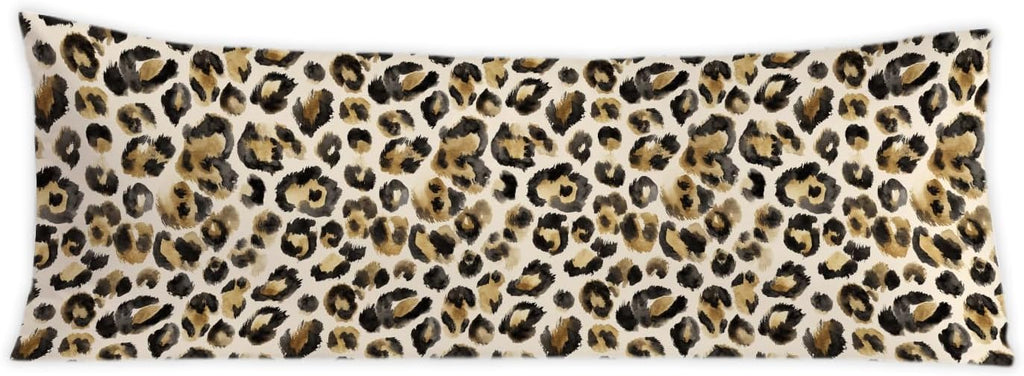 Black and Gold Leopard Print 20x54 Body Pillow Cover, Cheetah Print Room Decor, Funky Y2k Cheetah Print Decorative Long Body Pillow Cases…