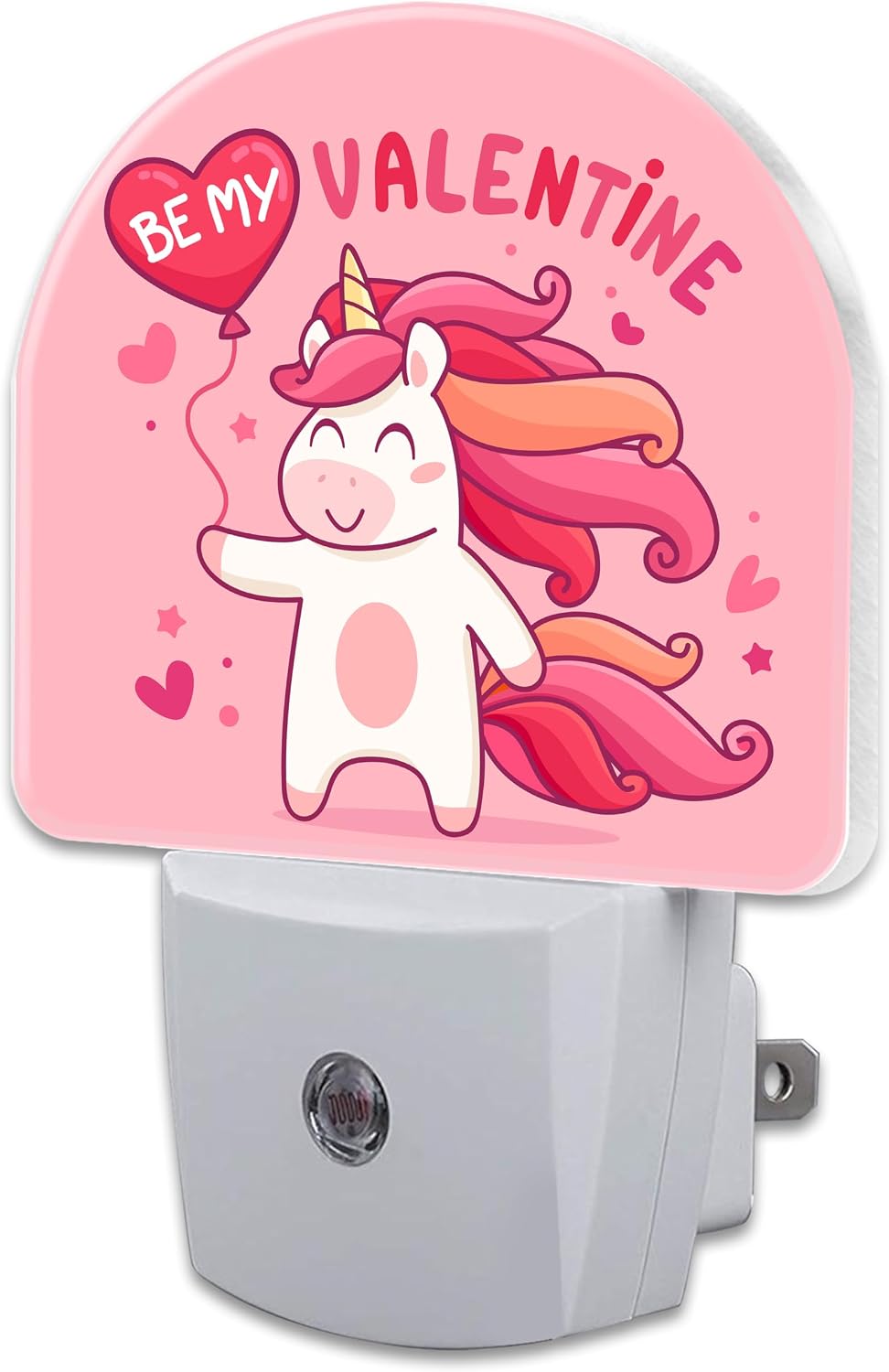 Cute Valentine's Day Unicorn Night Light for Kids, Be My Valentine Night Light Plug in with Dusk to Dawn Sensor,0.5w Energy Saving…