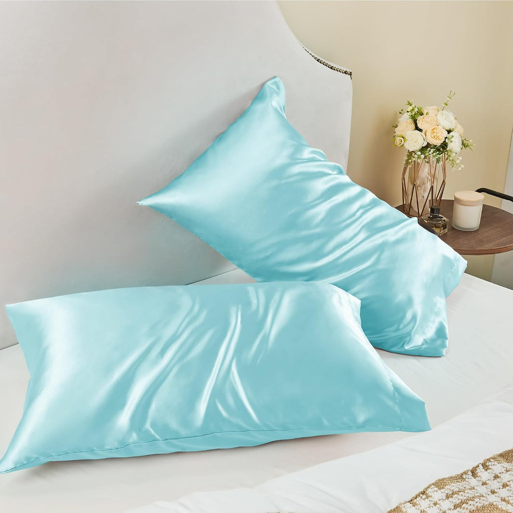 Bedelite Satin Pillowcase for Hair and Skin, Super Soft and Cooling Similar to Silk Pillow Cases 2 Pack with Envelope Closure, Gift for Wom…