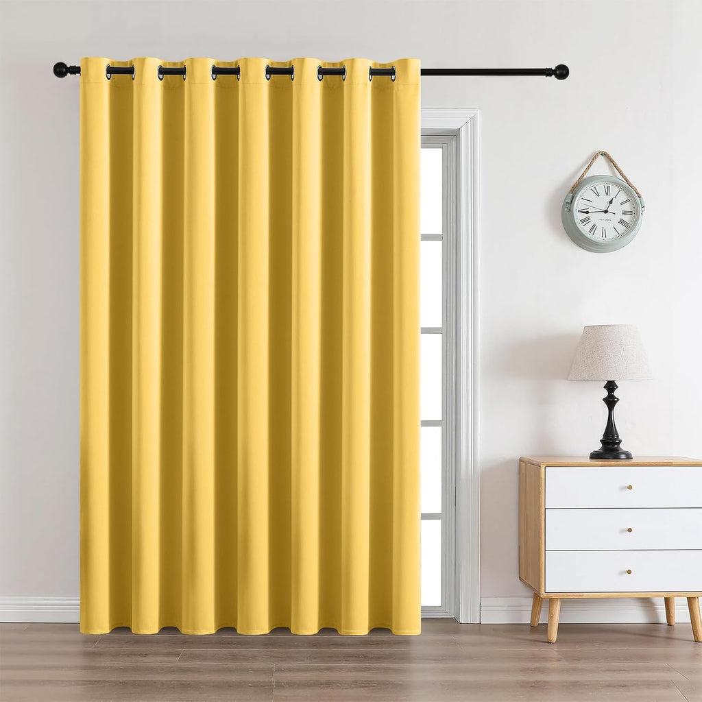 CUCRAF Custom Lemon Blackout Curtains 1 Panel Set, Thermal Insulated Grommet Room Darkening Curtain for Living Room Bedroom, Light…