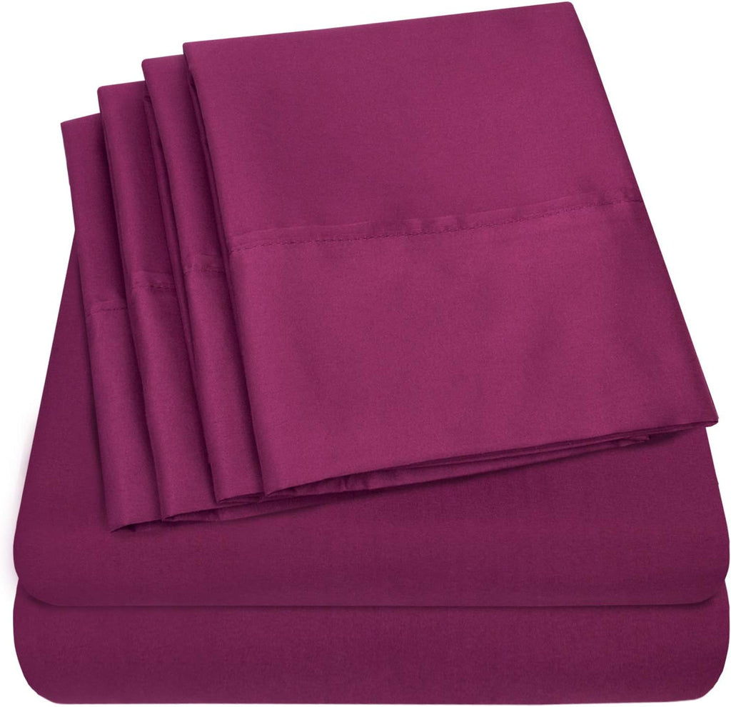King Size Bed Sheets - 6 Piece 1500 Supreme Collection Fine Brushed Microfiber Deep Pocket King Sheet Set Bedding - 2 Extra Pillow Cases…