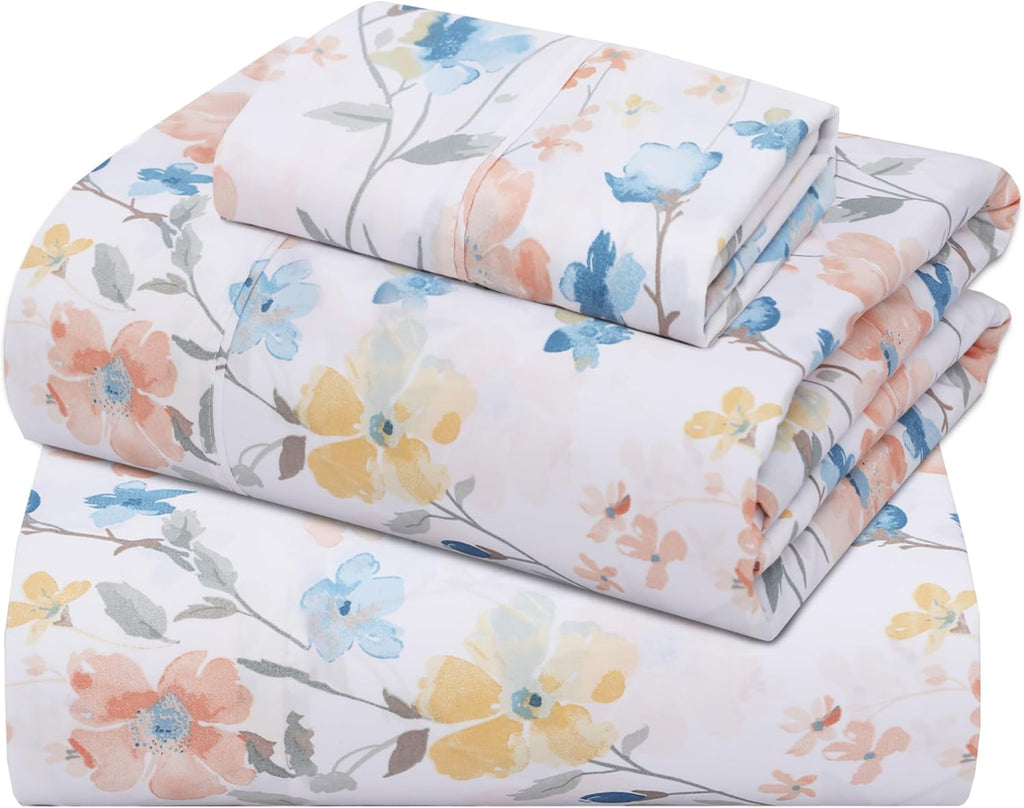 Zoyer 100% Cotton Sheets – Twin XL Size Percale Bedding, Cooling & Breathable, Durable with a Crisp, Soft & Comfortable Feel, 16" Deep Pock…