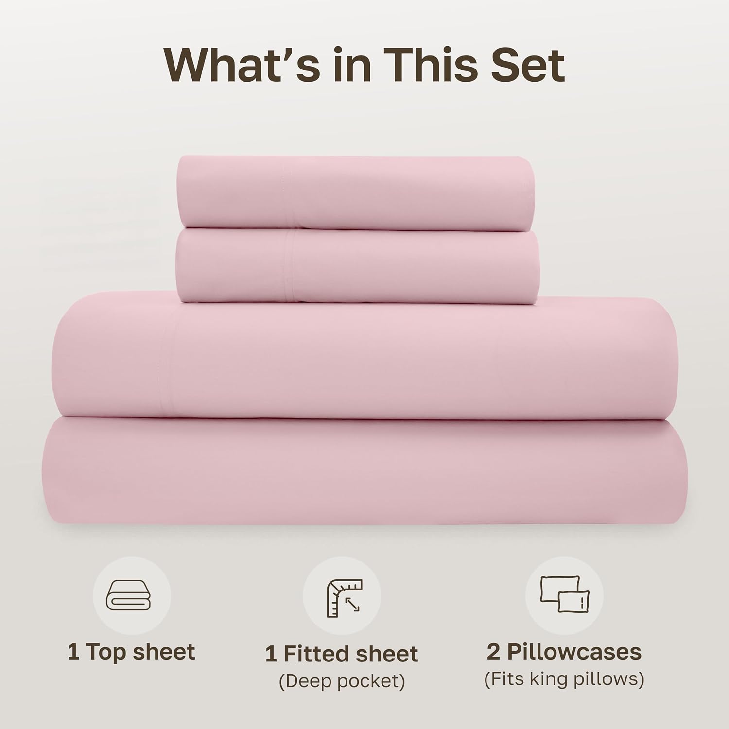 CaliforniaDesignDen California Design Den 100% Organic Cotton Sheets King Size Deep Pocket Set - Soft and Crisp Percale King Sheet Set, Coo…