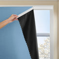 Jilron Magic Tape Stick on Portable Curtains for Windows, Bedroom Blackout Curtains for - Thermal Lnsulated No Drill Curtains Room Darkening…