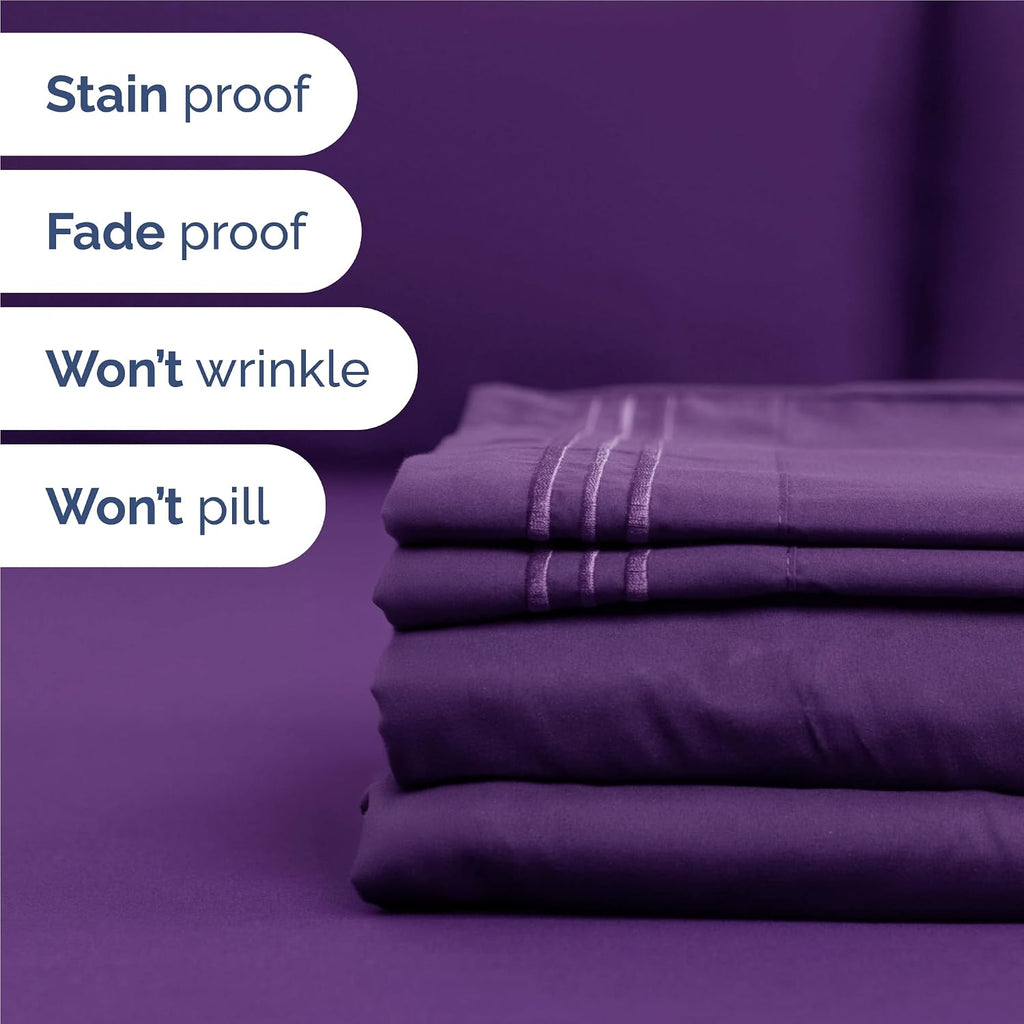 King Size 4 Piece Sheet Set - Comfy Breathable & Cooling Sheets - Hotel Luxury Bed Sheets for Women & Men - Deep Pockets, Easy-Fit, Extra…