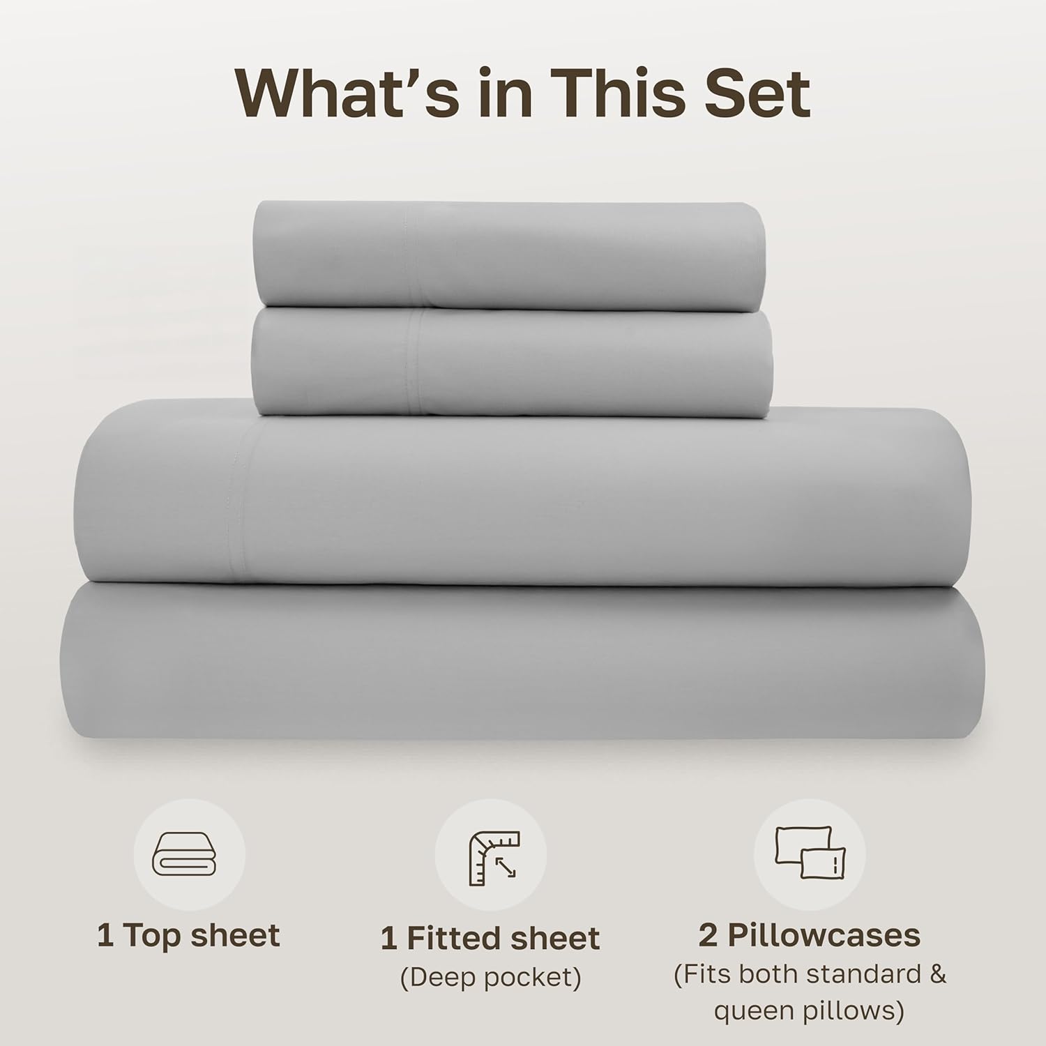 CaliforniaDesignDen California Design Den Queen Bed Sheets - Soft 100% Organic Cotton Sheets with Deep Pockets, Crisp Percale, Breathable a…